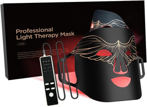 Led Face Mask Light Therapy,4 Colors Skin Rejuvenation 240 Led Red Light Mask,Led Face Mask Light Therapy for Facial Skin Care